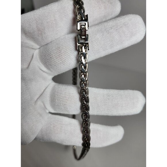 Vintage Sterling Silver Chain Necklace With Secure Clasp 20 Inches Estate Jewelr - Picture 1 of 11